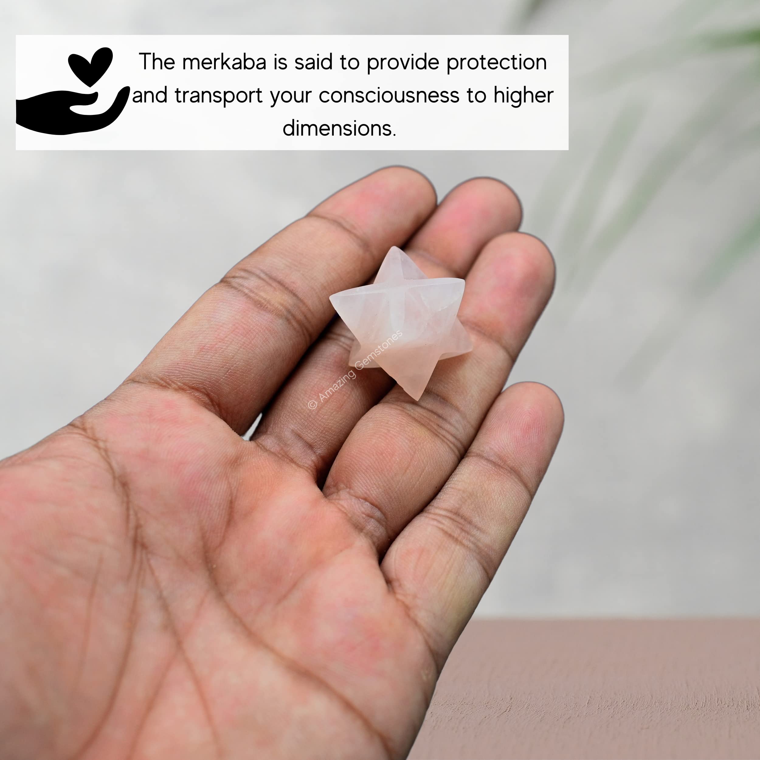 Amazon.com: Amazing Gemstone Rose Quartz Merkaba Crystal - 0.75